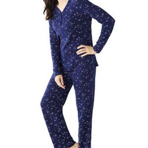 Women's Croft & Barrow® Henley Long Sleeve Pajama Top & Pajama Pan